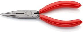 Knipex Flachrundzange mit Schneide Radiozange schwarz atramentiert mit Kunststoffüberzug 140 mm - Bild 1