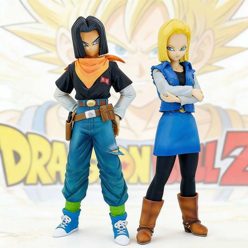 Bandai Dragon Ball Z Android 17 und 18 Actionfiguren aus PVC, mehrfarbig, Höhe: 23 cm - Bild 1