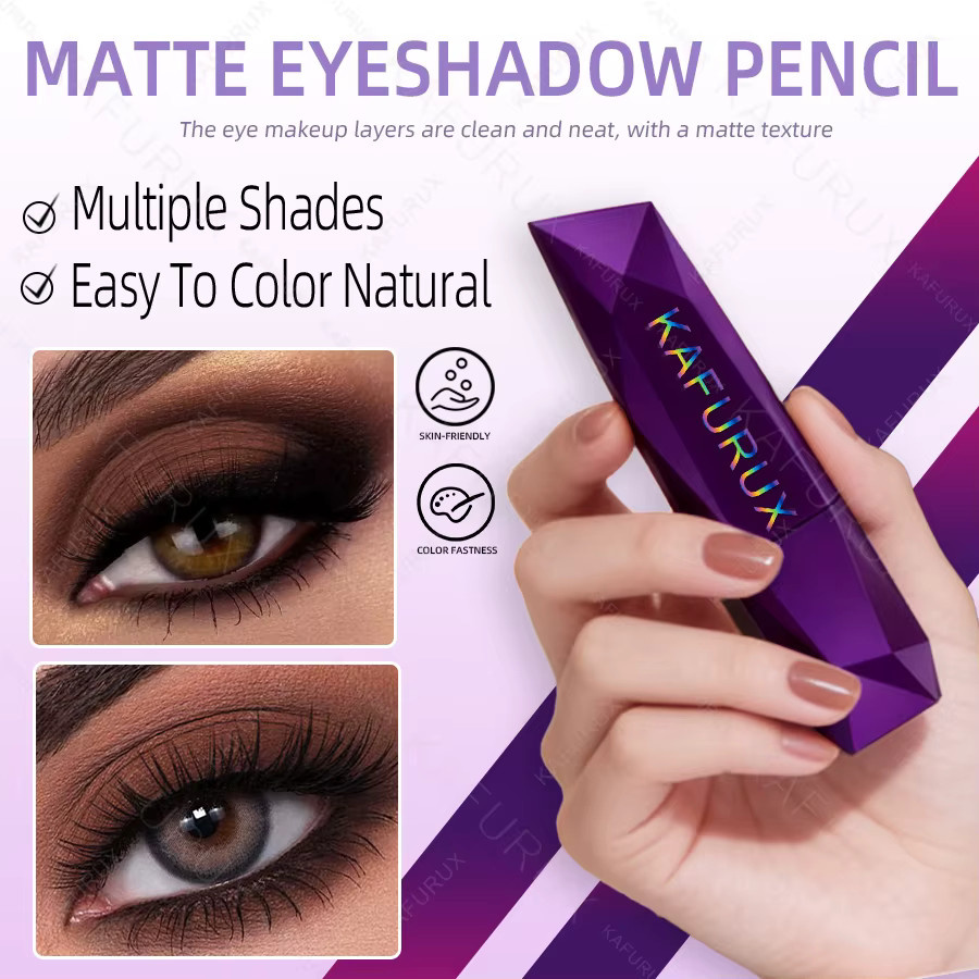 FUNPARK Lidschatten-Stifte Matte, 4 Farben, Weiß Rosa Braun Nude - Bild 4