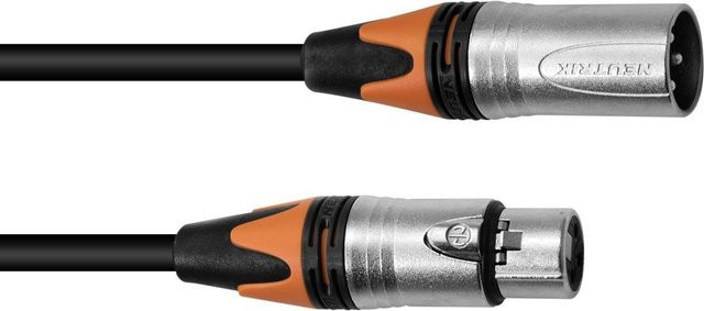 Neutrik XLR Kabel 3pol in Schwarz mit 3m Länge - Bild 1