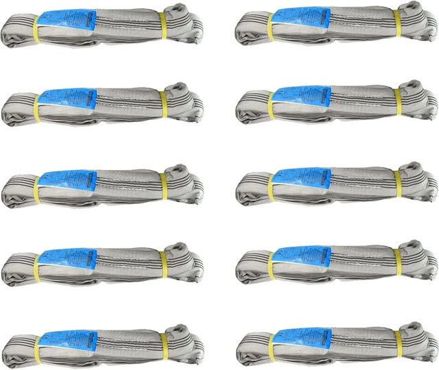TrutzHolm 10er Set Rundschlingen Grau mit 4t Tragkraft und 4 m Umfang - Bild 1