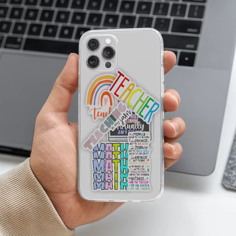50 Stück Englisch Lehrer Aufkleber Multicolor für Laptop, Koffer und Skateboard - Bild 3