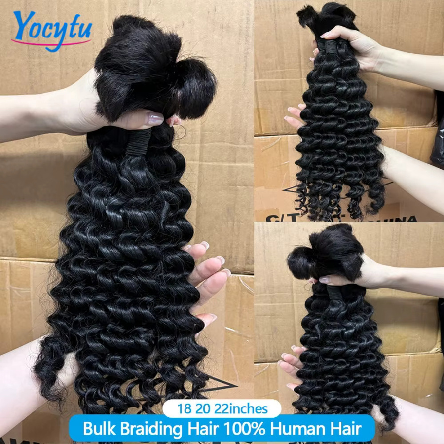YOCYTU Deep Wave Bulk Echthaar, Unisex - Bild 8
