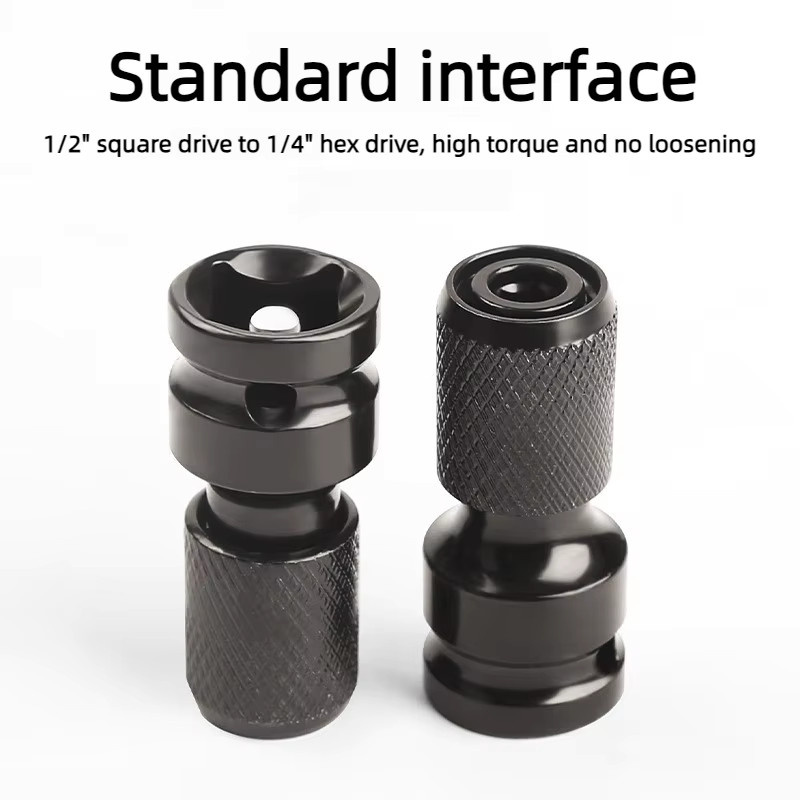 DUTRIEUX Adapter-Set 1/2 Zoll Vierkantantrieb auf 1/4 Zoll Sechskantkonverter mit O-Ringen und Stiften für DIY-Metallprojekte - Bild 4