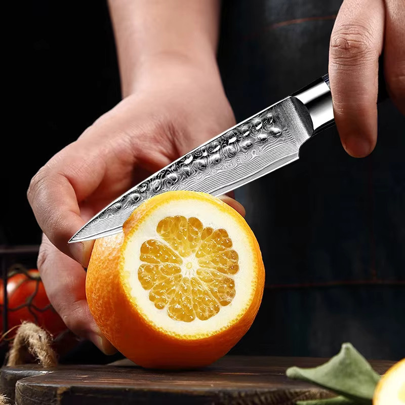 Xituo Damaststahl Schälmesser in Blau, 3,5 Zoll Paring Knife aus Edelstahl - Bild 5