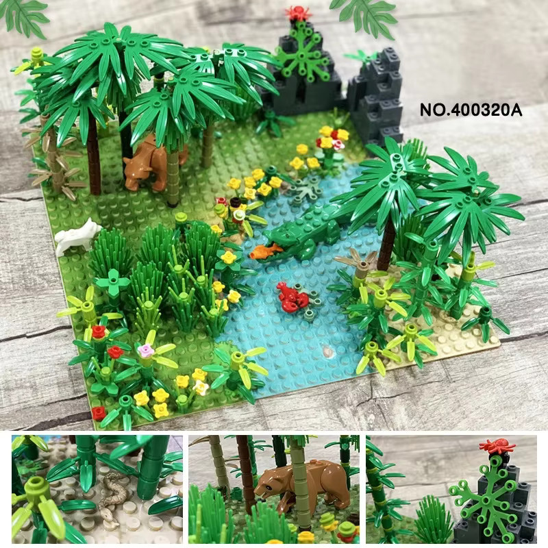 Regenwald Bausteine, 32-teiliges Set, Tiere, Natur, Grün - Bild 2