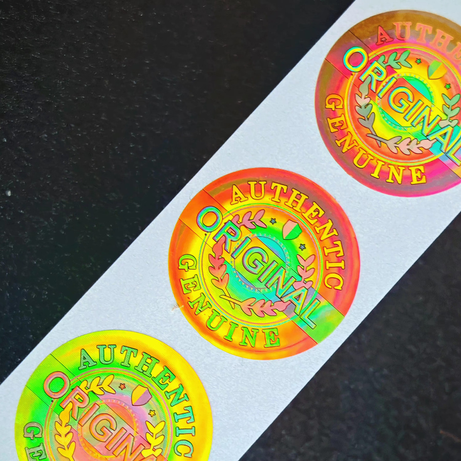 500 Stück Holographische Aufkleber Rund, Durchmesser: 2 cm, Multicolour, Laser-Sicherheits-Hologramm-Etiketten zur Manipulation-Sicherung - Bild 5