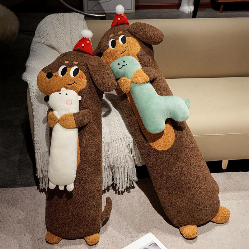 GDzaccly Kawaii Dackel Hund Stofftier Plüschtier Kissen 90cm - Bild 3