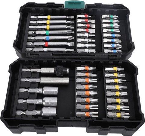 Fishine Schlagschrauber Bit Set aus legiertem Stahl mit hoher Torsion und Aufbewahrungsbox, Mehrfarbig