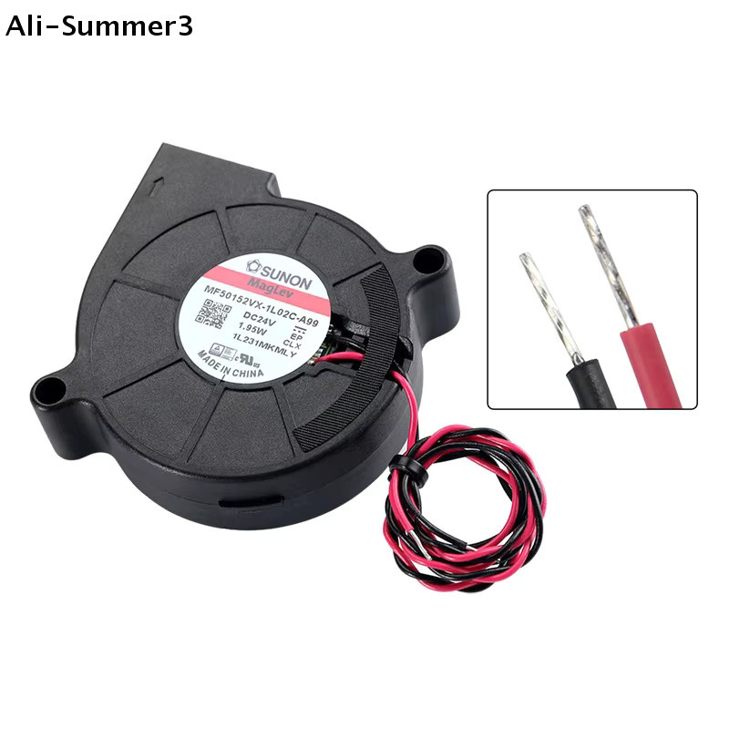 Sunon 5015S Zentrifugal-DC-Kühlungsturbolüfter für 3D-Drucker Voron Stealthburner, 24V, 0,41A, Schwarz - Bild 2