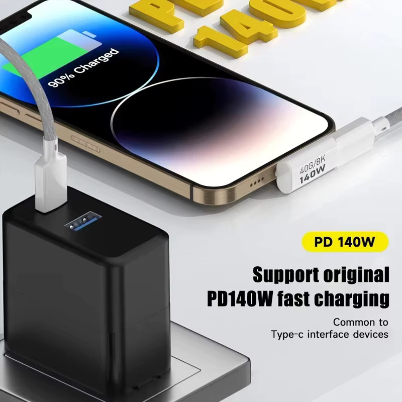 NNBILI PD140W USB4.0 C zu C Schnellladeadapter Konverter mit 40 Gbit/s Datensynchronisierung und 8K@60 Hz Unterstützung USB-C OTG-Adapter - Bild 5