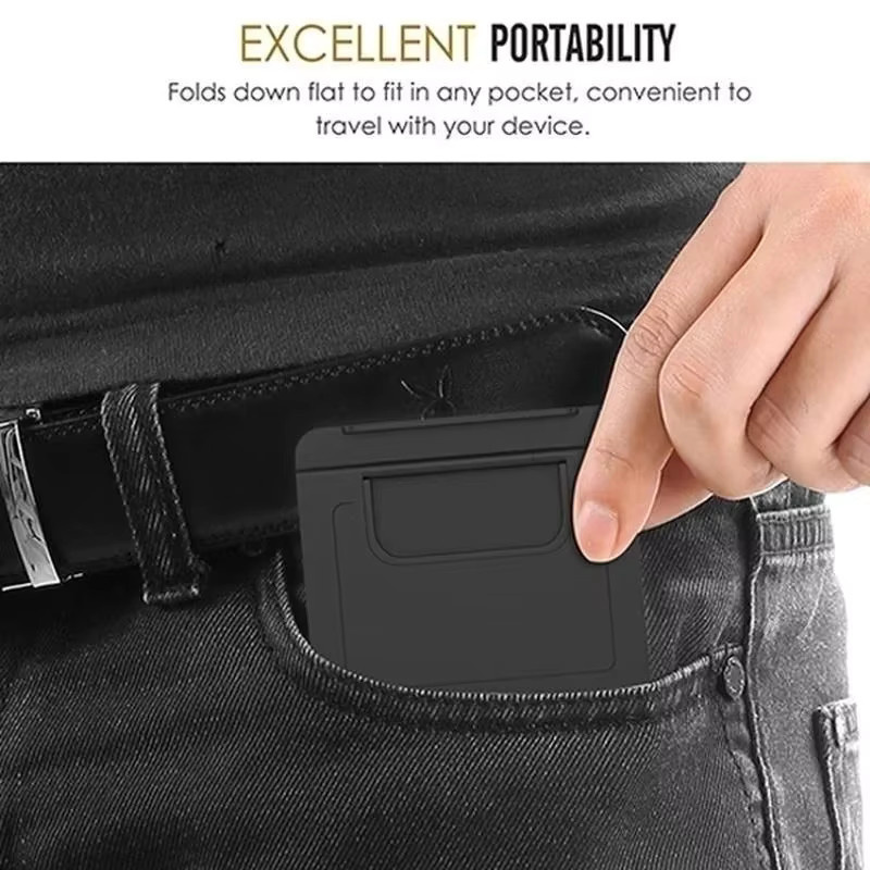 Tragbarer und verstellbarer Universal Klapp-Handyhalter aus Kunststoff für Smartphone und Tablet in Schwarz oder Weiß - Bild 3