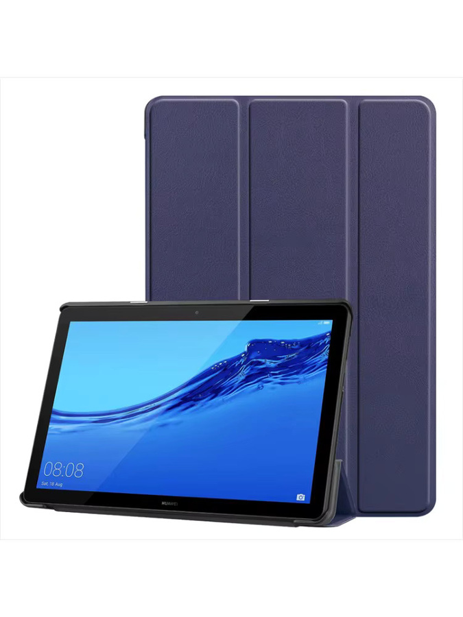Huawei MediaPad T5 10 Hülle in Schwarz: Magnetische Trifold Leder-Hartschale für 10,1 Zoll Modelle AGS2-W09 L09 L03 W19 - Bild 6