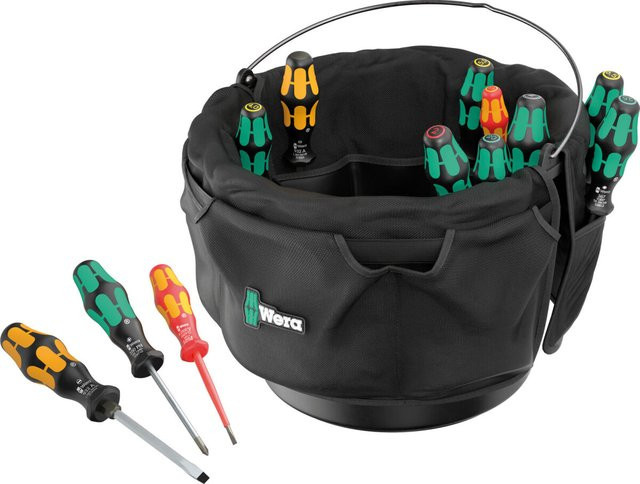 Wera 9559 Schraubendreher Set 1 mit textilem Eimereinsatz, 13-teilig, multicolour - Bild 1