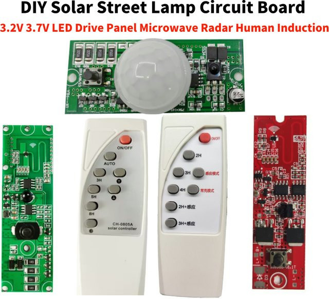 Alloet Solar-Induktionsplatine mit Bewegungssensor und Fernbedienung für automatische Lampensteuerung - Bild 1