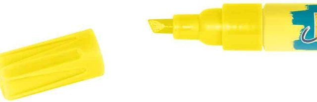 KREUL TRITON Acrylmarker mit Keilspitze in Fluoreszierend Gelb für Profis, Strichbreite 1-4mm - Bild 1