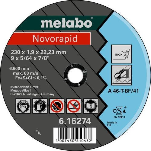 Metabo Trennscheibe gerade 115 mm für Blech und Profile, 25 Stück, Mehrfarbig - Bild 1
