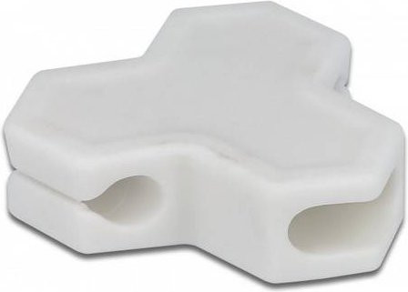 Delock Kabel-Halteclips aus Thermoplast in Weiß, B: 40 mm, H: 12 mm, 1 Set, 18401 - Bild 1