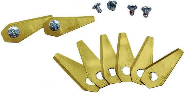18-teiliges Bosch Rhombic Golden Screw-Einloch-Ersatzklingen-Set für Rasenmäher in Gold - Bild 1