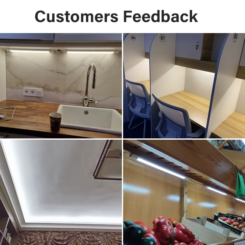 LANGYUE LED-Rohr Wandleuchte in Weiß für Küche, Schlafzimmer und Bar, ultra dünne Innenbeleuchtung unter Schränken - Bild 3