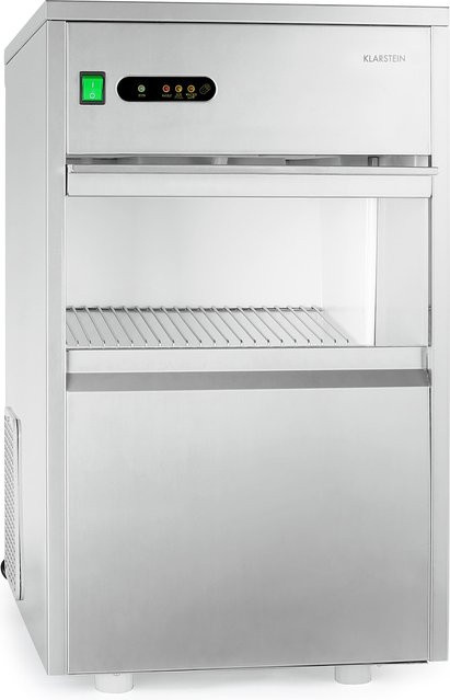 Klarstein Powericer XXL Eiswürfelmaschine aus Edelstahl in Silber mit 160W Leistung und 6 kg Behältervolumen - Bild 1