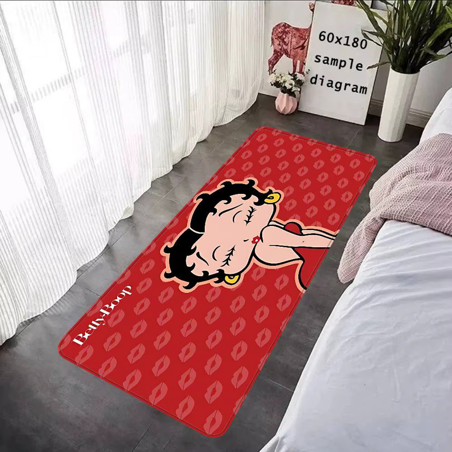 B-Bettys B-Boops Anti-Rutsch-Fußmatte mit Kinder-Motiv in Rot für Kinderzimmer, Schlafzimmer, Wohnzimmer oder Balkon - Bild 5