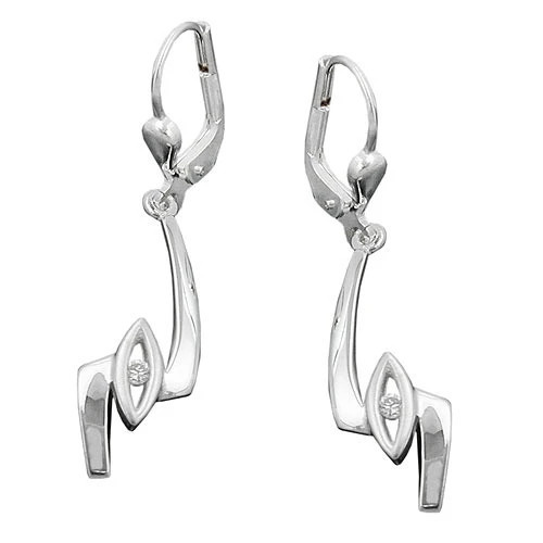 SIGO Ohrringe Brisur, 925 Silber, Zirkonia, Unisex - Bild 1