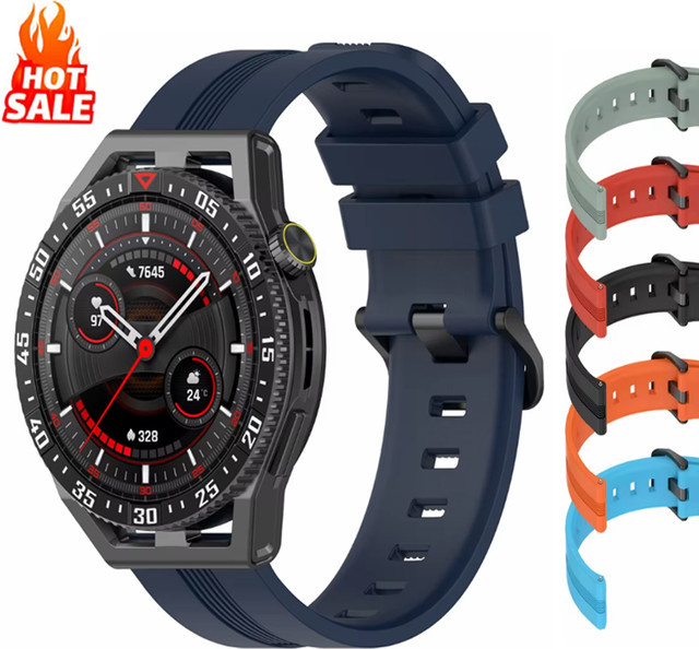 Smartwatch-Armband Silikon, 20mm 22mm, Unisex - Bild 1