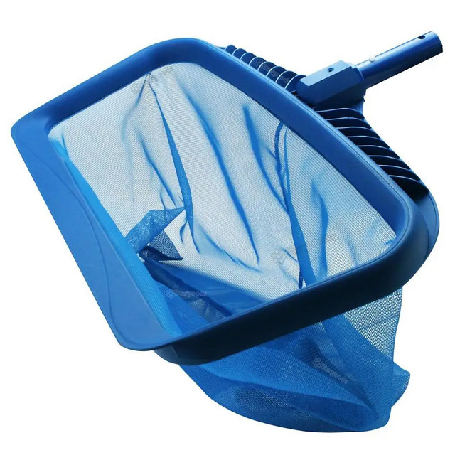 Blatt-Skimmer-Netz für Schwimmbäder und Teiche zur Müllreinigung, Blau, Kunststoff - Bild 1