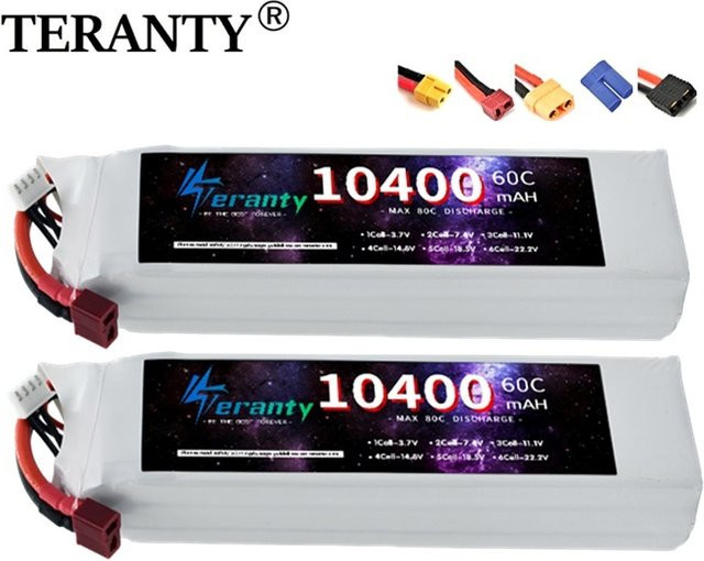 TERFPV LiPo Akku 11,1 V 10400 mAh 3S 60C mit XT60 XT90 TRX T Stecker für RC Flugzeug RC Modell Fahrzeug Auto Drohne FPV Modell Rennen, Weiß - Bild 1