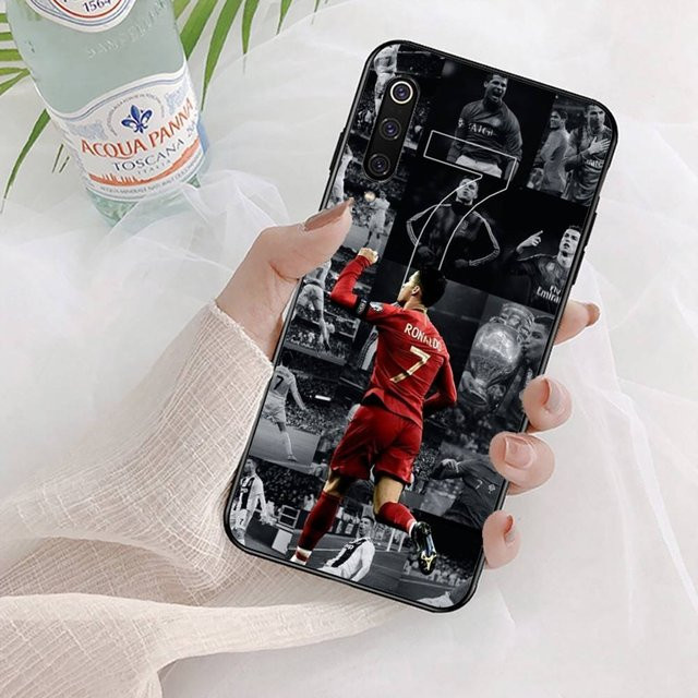 Handyhülle Fußball R-Ronaldo Cr7 für Xiaomi Mi 5X 8 9 10 11 12 Lite Pro 10T Poco X3 Pro Poco M3 Note 10 Pro Lite Note 10 Lite in Schwarz - Bild 1