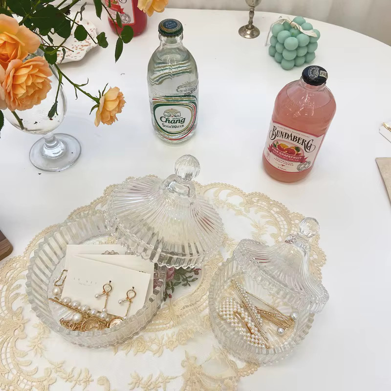 Transparentes Vorratsglas aus Glas mit Deckel für Süßigkeiten oder Schmuck - Bild 2