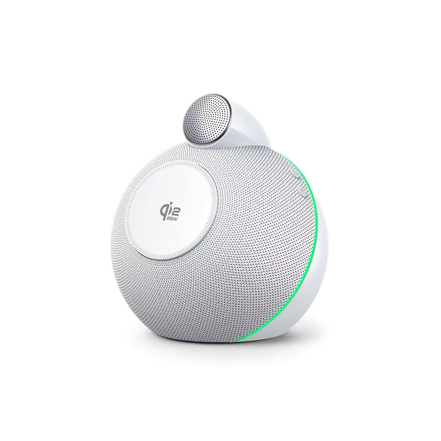 TIMESS QI2.2 Kabellose Ladestation mit Bluetooth Musikfunktion und 25W Leistung für iPhone, Apple Watch und AirPods in Weiß - Bild 5