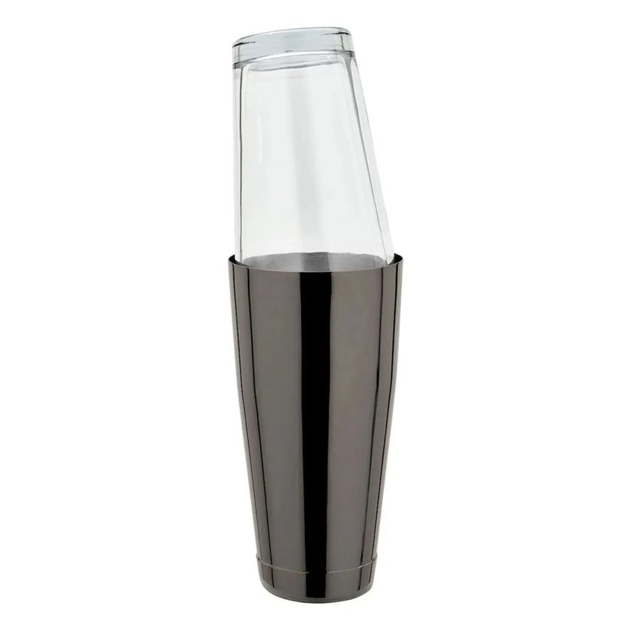 Ich-Zapfe Boston Shaker aus Edelstahl in Gunmetal Black mit Mixing Glas, 828 ml - Bild 2