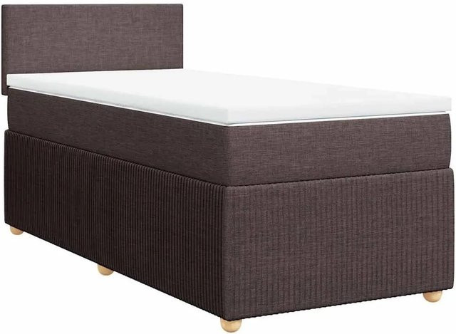 vidaXL Boxspringbett mit Matratze Dunkelbraun B/T/H: 80 x 200 x 100,5 cm - Bild 1
