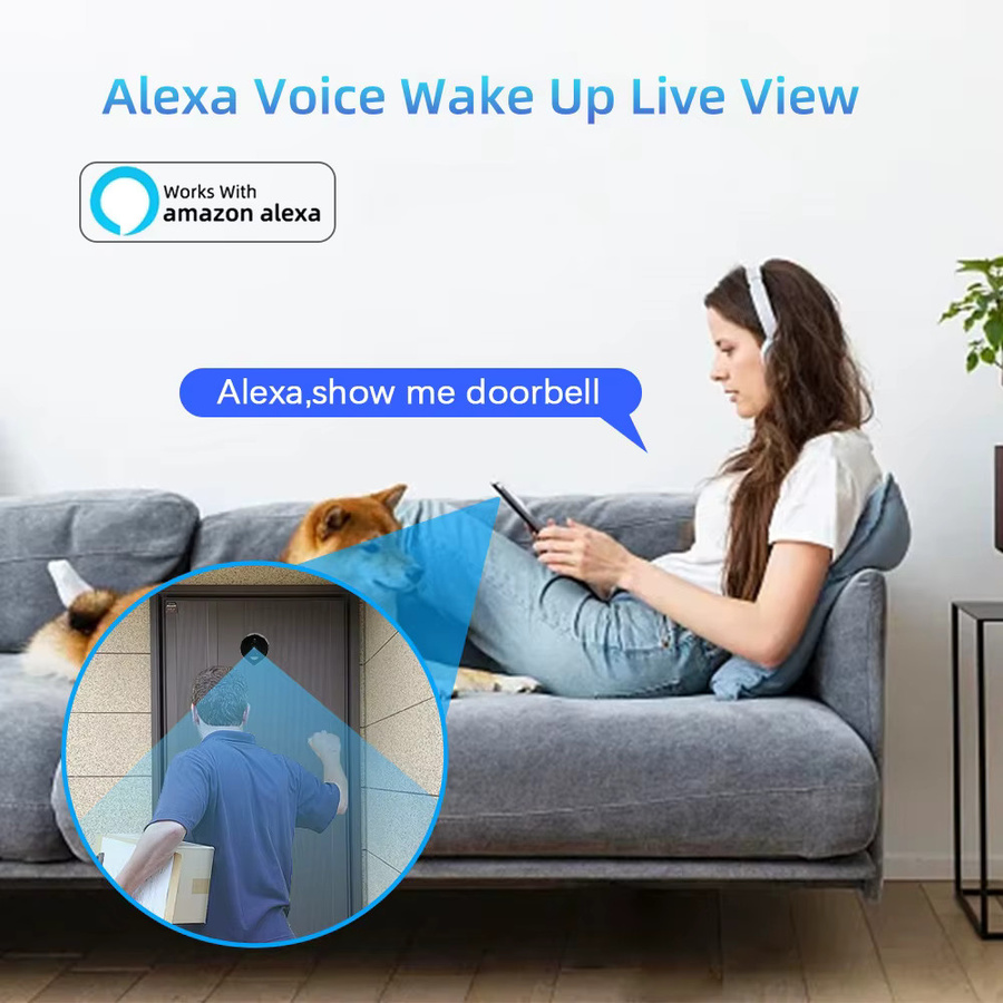 iTenen Smart Life House Drahtlose WiFi Türklingel mit 3MP Kamera, Tuya Smart Türauge und PIR-Bewegungserkennung, 2,4G WLAN - Bild 6