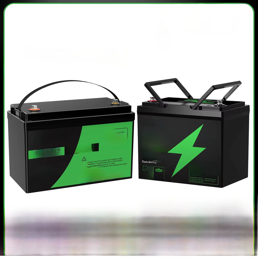 MFUZOP 12V 100Ah LiFePO4-Akku mit Low-Temp-Schutz und 100A BMS in Schwarz - Bild 1