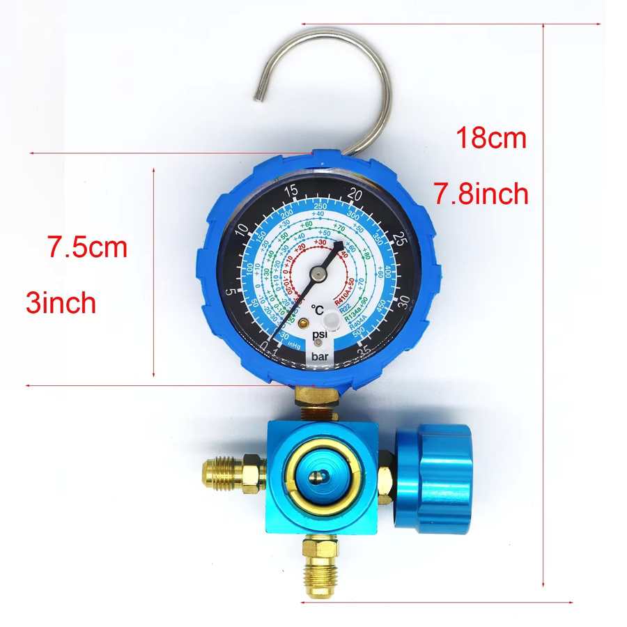 Kältemittel-Messgerät Manometer mit visuellem Spiegel für Klimaanlagen R410A R22 R134a R404A von mythtiger - Bild 2