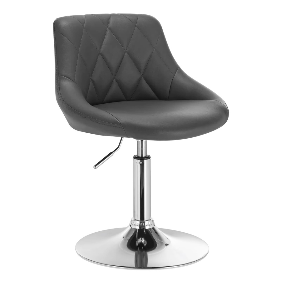 WOLTU Barhocker modern mit Rückenlehne, höhenverstellbarer und drehbarer Lounge-Barstuhl aus Kunstleder in Schwarz - Bild 2