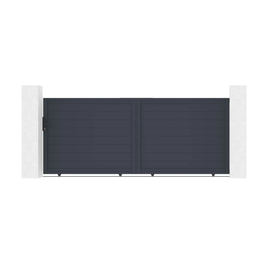 Casanoov Elektrisches Schiebetor Eiger aus Aluminium mit Schiebetorantrieb Ranger C300, Farbe: Anthrazit/Grau, B/H: 350 x 140 cm - Bild 2