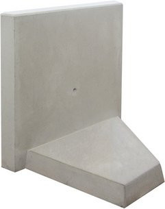 Diephaus L-Stein-Ecke aus Beton in Grau, B/H/T: 100 x 80 x 100 cm - Bild 1