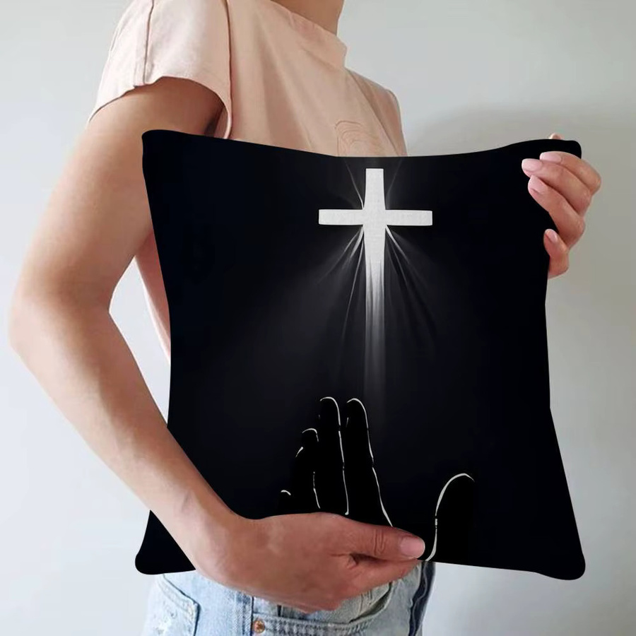 Beast Kingdom Kissenbezug Son Of God Jesus Cross Holy Light, Schwarz, B/T/H: 30 x 30 x 30 cm - Bild 4