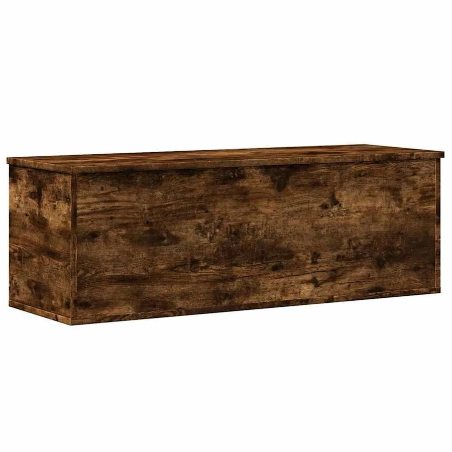 vidaXL Truhe aus Holzwerkstoff in Räuchereiche, Farbe: Braun, B/T/H: 102 x 35 x 35 cm - Bild 2