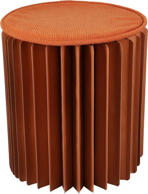 Hocker in Braun aus Papier - Bild 1