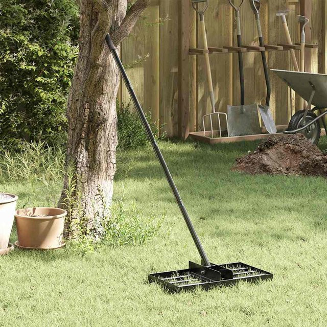 Gartenabziehrechen von Yiwydaa aus pulverbeschichtetem Stahl in Schwarz - Bild 1