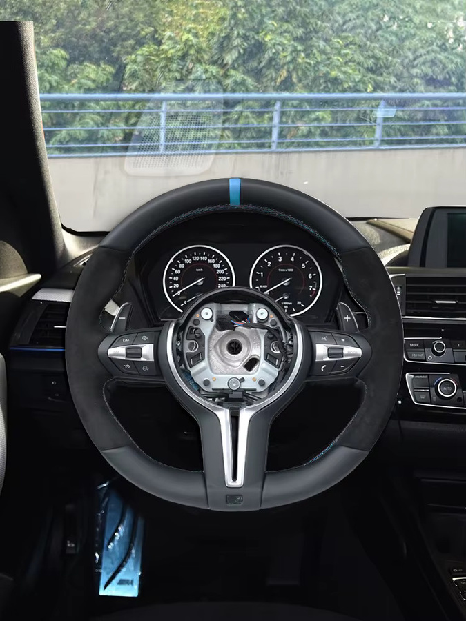 COIKA Lenkrad aus Leder in Schwarz für BMW E90 E87 E83 E92 E84 E70 E71 F20 F23 F30 F34 F10 F25 F48 F15 Upgrade - Bild 4