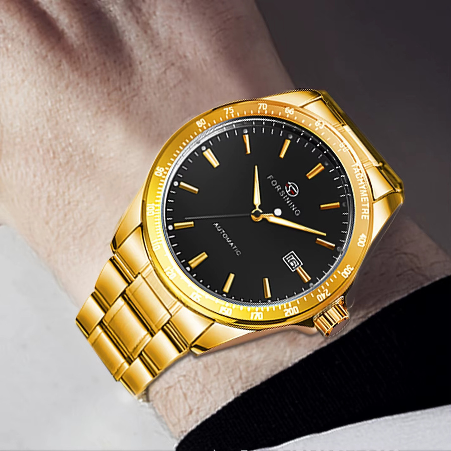 FENSIR Armbanduhr Automatik, Edelstahl, Schwarz, Herren - Bild 1