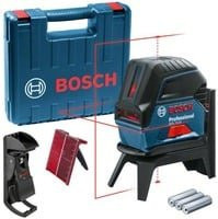 Bosch Kombilaser GCL 2-15 Professional Kreuzlinienlaser in Blau/Schwarz mit Deckenklemme und Handwerkerkoffer - Bild 1