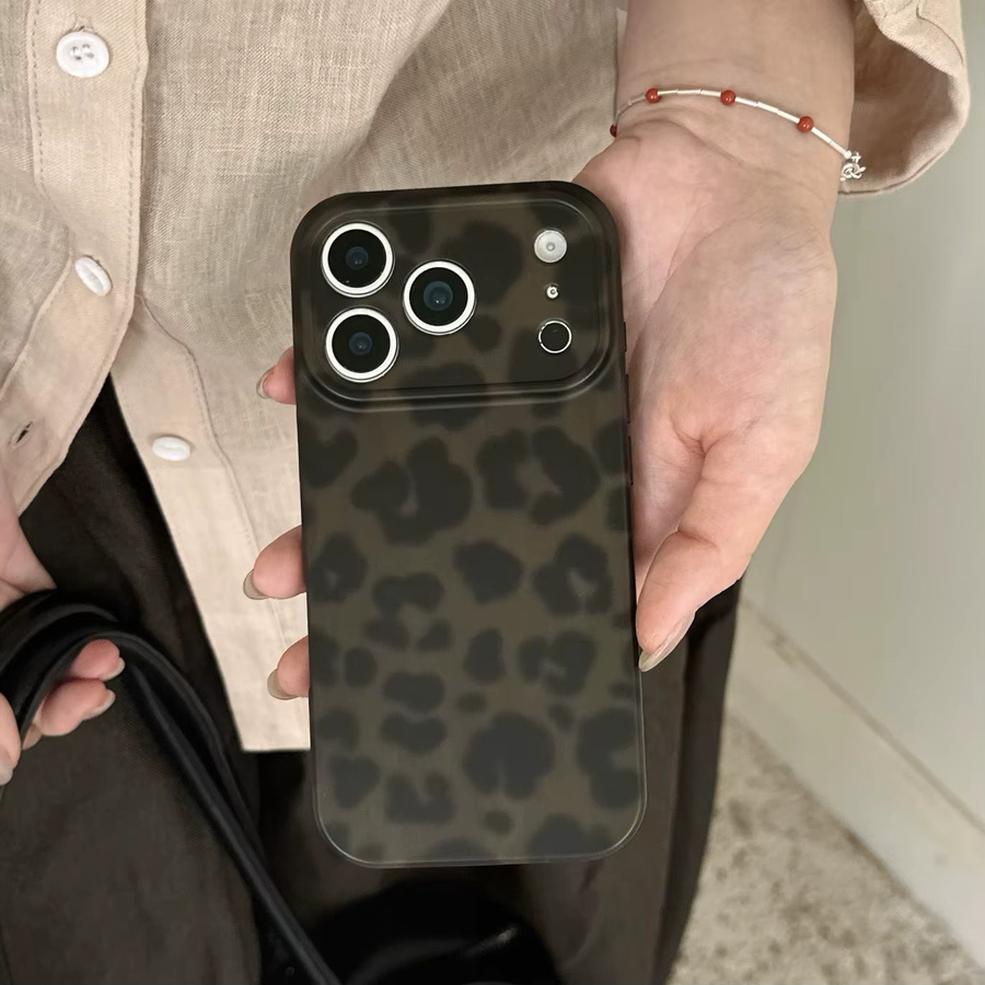 Modische Silikon-Schutzhülle mit Leopardenmuster für Apple iPhone in Braun und Multicolour - Bild 2