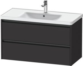 Duravit Waschtischunterschrank Ketho.2 in Graphit Matt mit 2 Schubladen, wandhängend, B/T: 98,4 x 45,5 cm - Bild 1